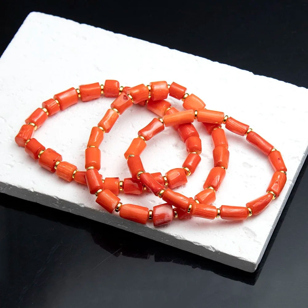 Bracelet Corail Femme Énergie Solaire