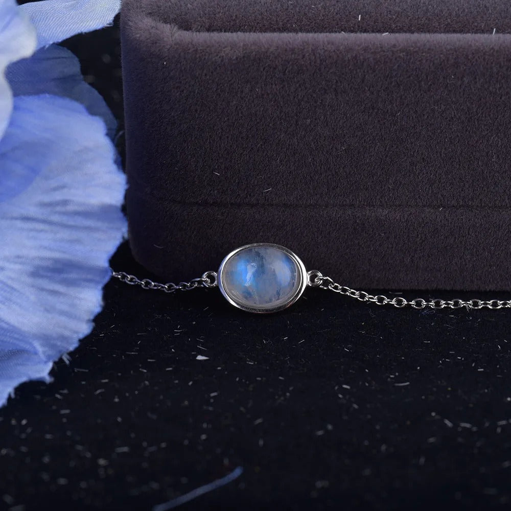 Bracelet Pierre de Lune sur Chaine
