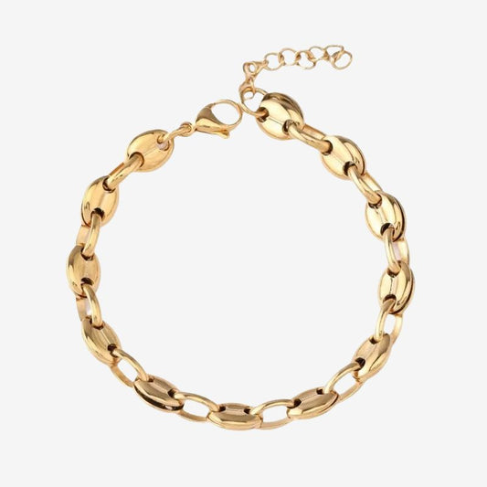 Bracelet Grain De Café Femme Doré Acier Inoxydable