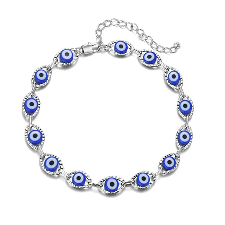 Bracelet Oeil Bleu Maille
