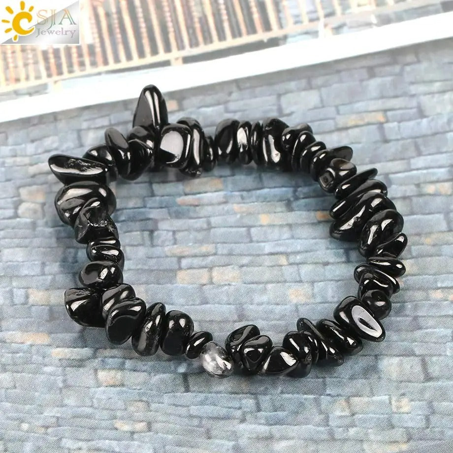 Bracelet Tourmaline Pierres Irrégulières