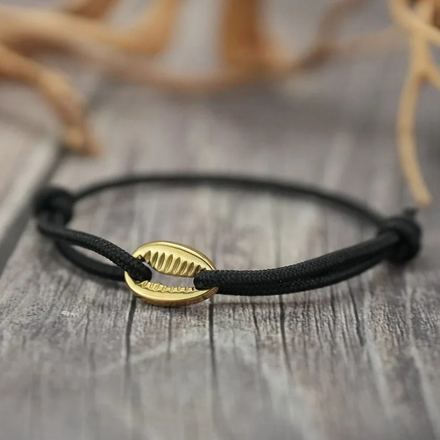 Bracelet Africain Femme Coquillage Acier Inoxydable