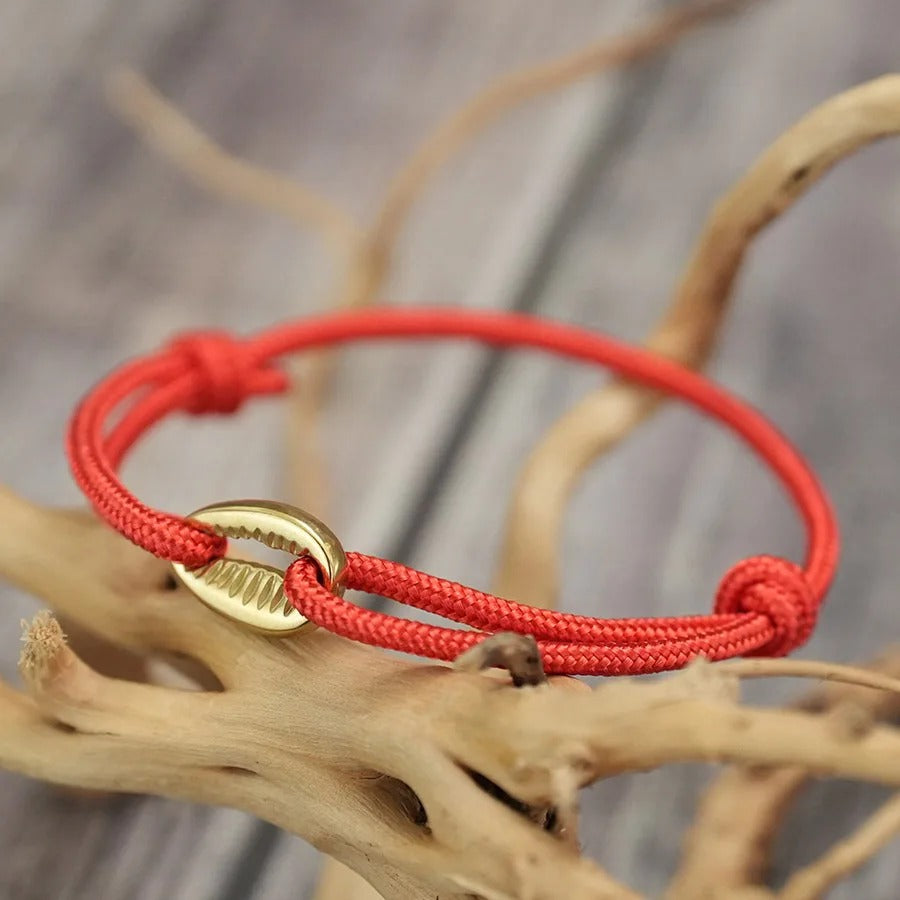 Bracelet Africain Femme Coquillage Acier Inoxydable