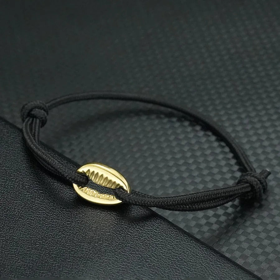 Bracelet Africain Femme Coquillage Acier Inoxydable