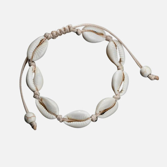 Bracelet Africain Femme Coquillage Cordon Réglable