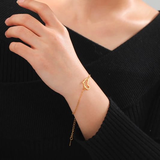Bracelet Africain Femme Fin Ajustable Acier Inoxydable