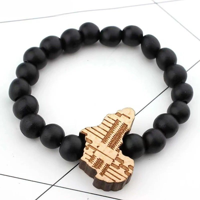 Bracelet Africain Homme en Perles Bois