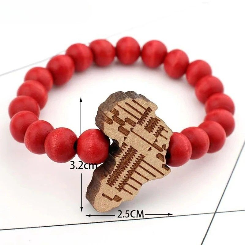 Bracelet Africain Homme en Perles Bois