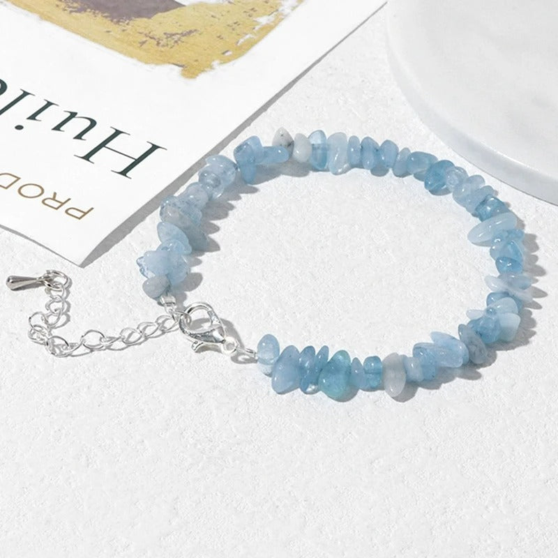 Bracelet Aigue Marine Femme Délicatesse Cristalline