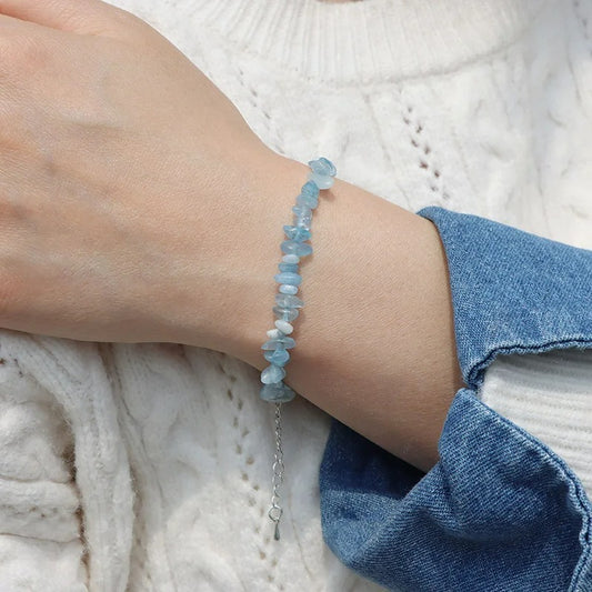 Bracelet Aigue Marine Femme Délicatesse Cristalline