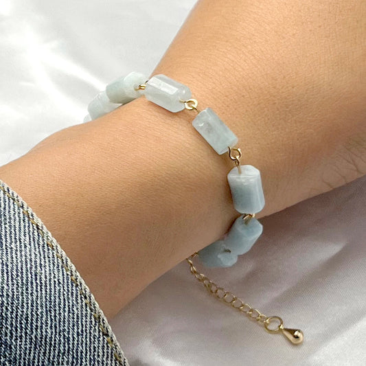 Bracelet Aigue Marine Femme Éclat Céleste