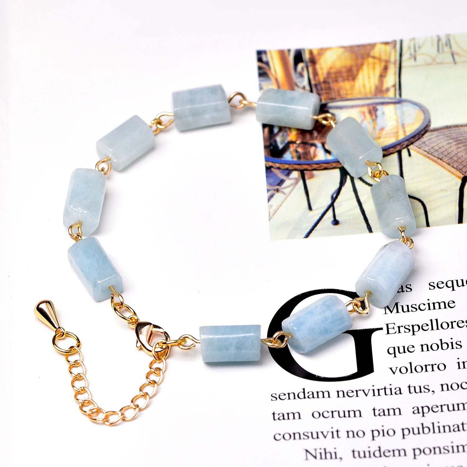 Bracelet Aigue Marine Femme Éclat Céleste