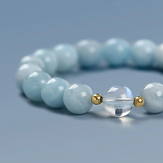 Bracelet Aigue Marine Femme Énergie Apaisante