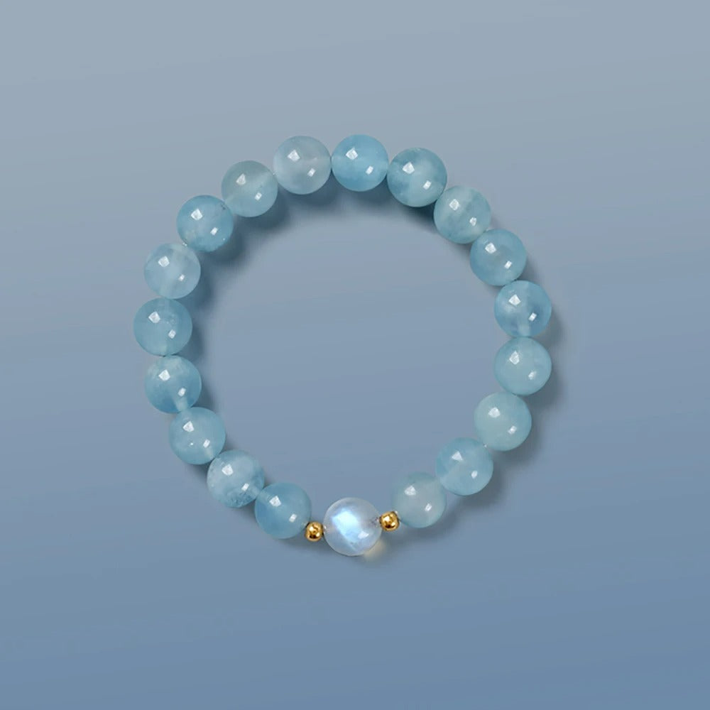 Bracelet Aigue Marine Femme Énergie Apaisante