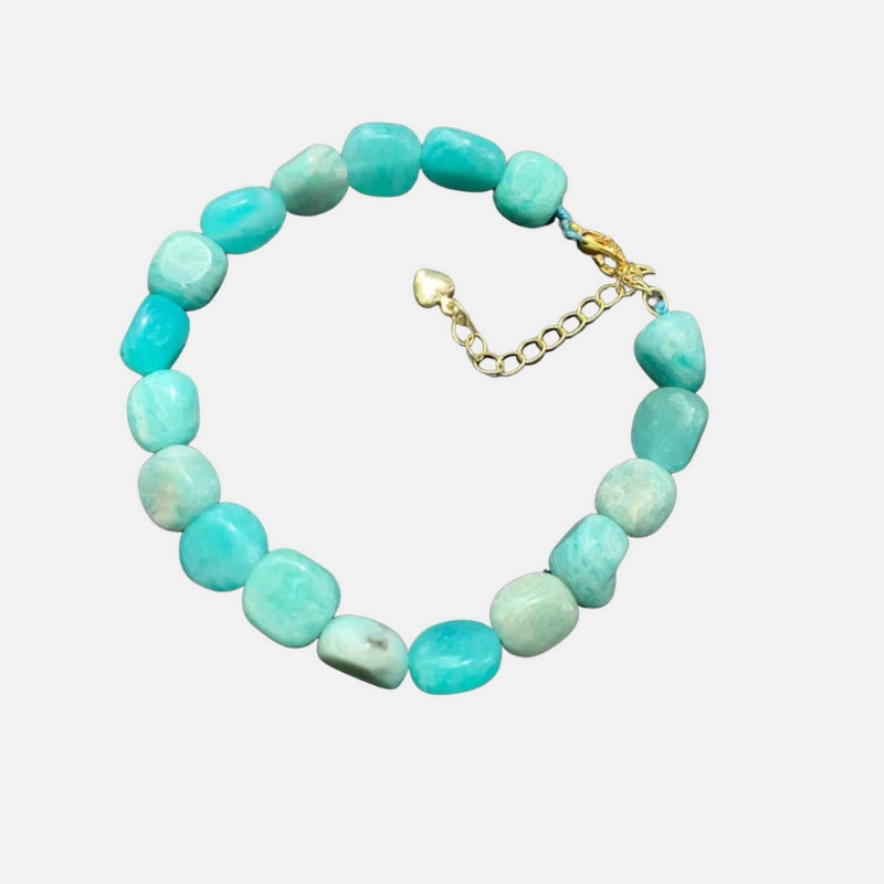 Bracelet Amazonite et Acier Inoxydable