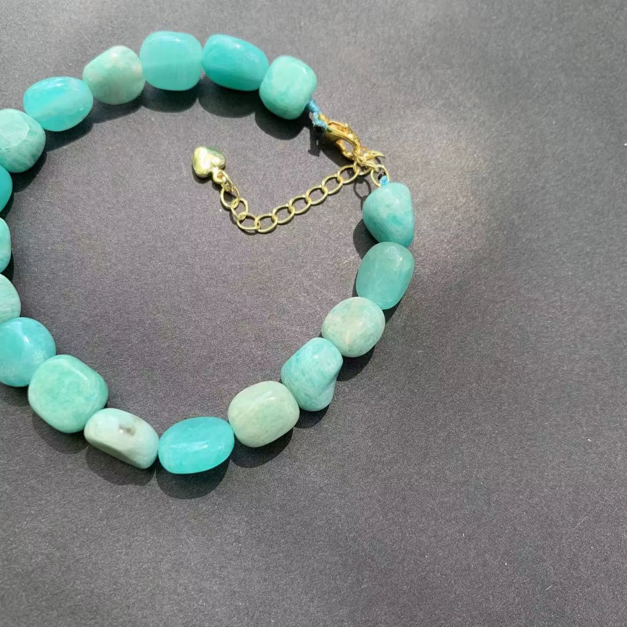 Bracelet Amazonite et Acier Inoxydable