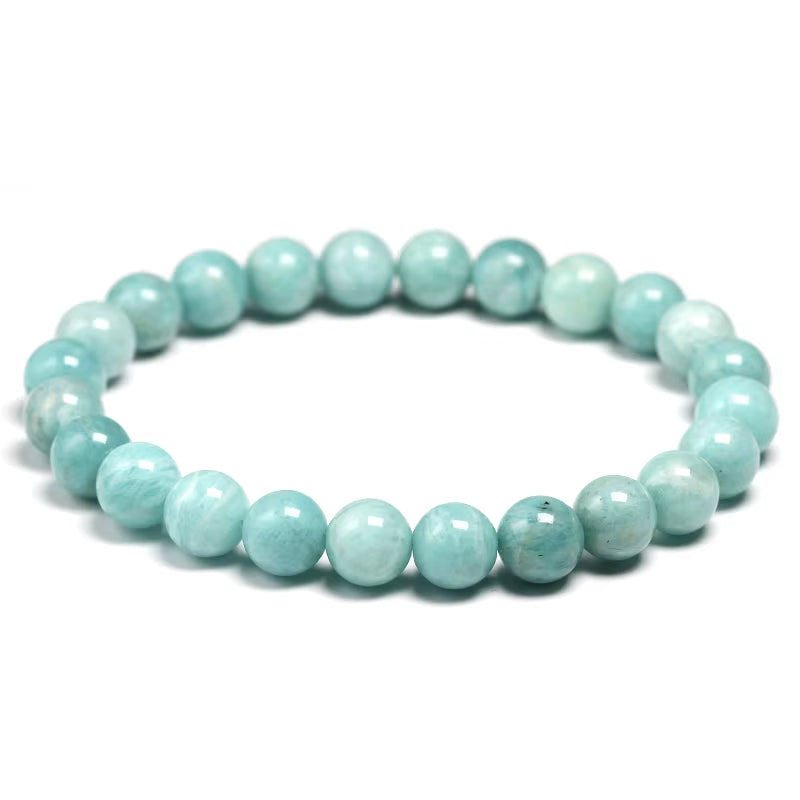 Bracelet Amazonite Authentique sur fond blanc