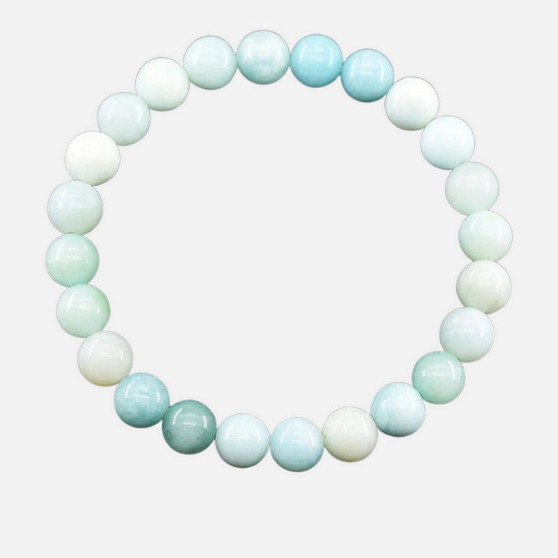 Bracelet Amazonite à Perles Rondes