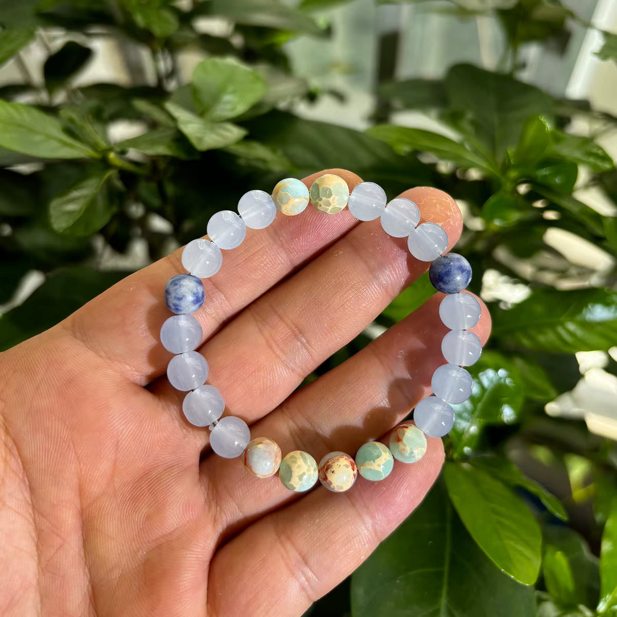 Bracelet Amazonite Translucide à Perles