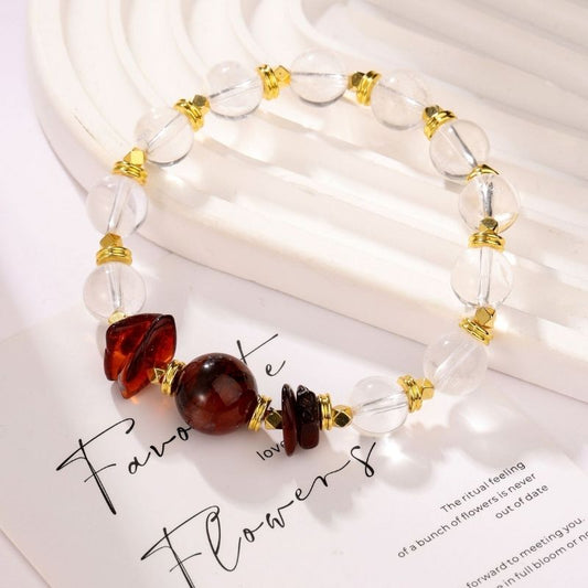 Bracelet Ambre Femme – Force Intérieure Et Pureté Cristalline