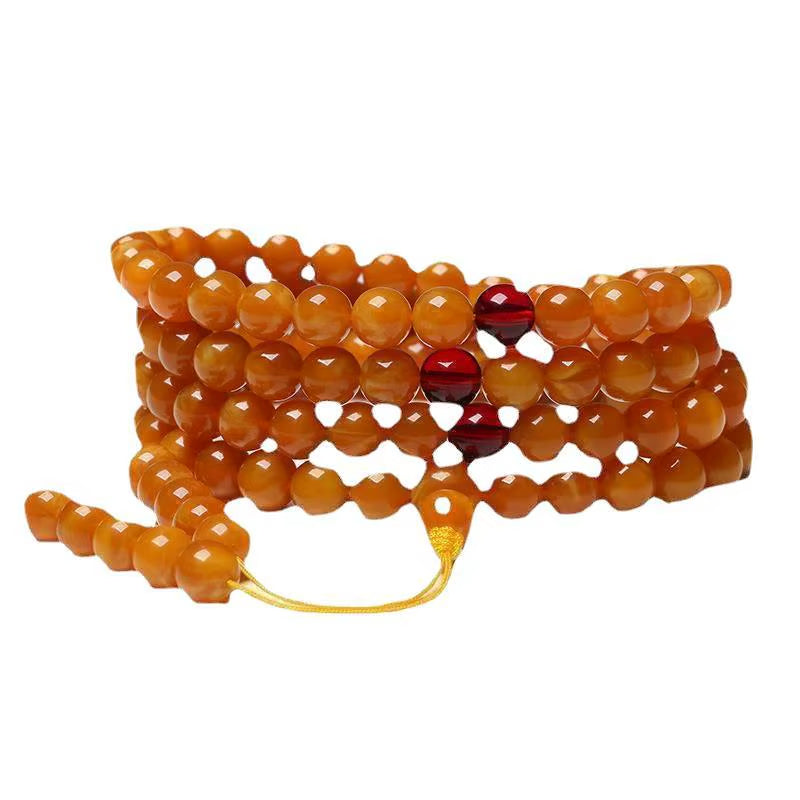 Bracelet Ambre Naturel sur fond blanc
