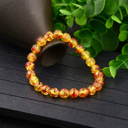 Bracelet Ambre à Perles Rondes