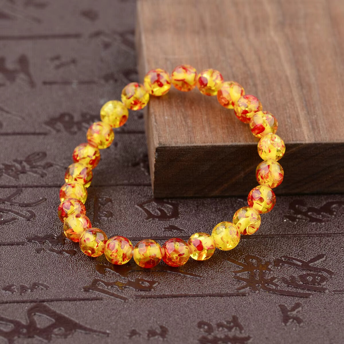 Bracelet Ambre à Perles Rondes