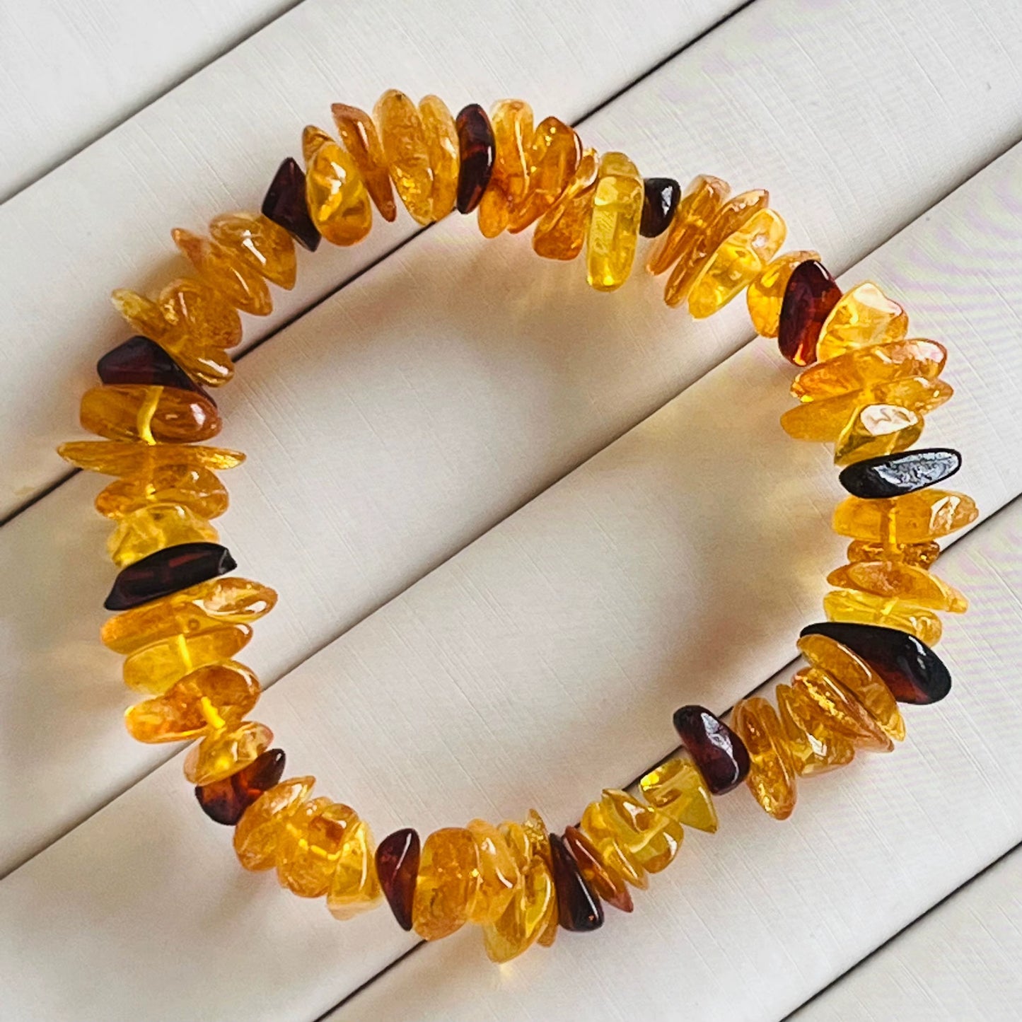 Bracelet Ambre Pierres Irrégulières