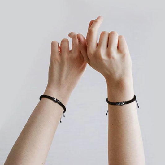 Bracelet Amitié Initiale Tressé Noir