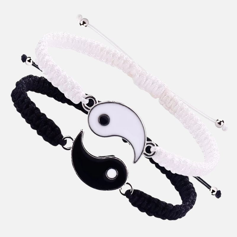 Bracelet Amitié Tressés du Ying et du Yang