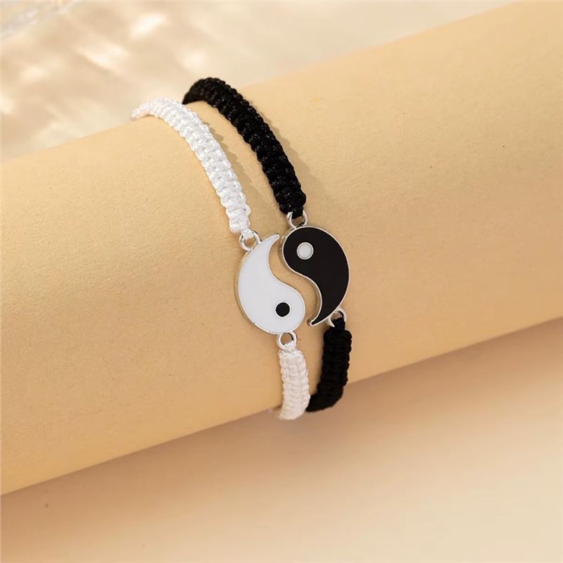 Bracelet Amitié Tressés du Ying et du Yang