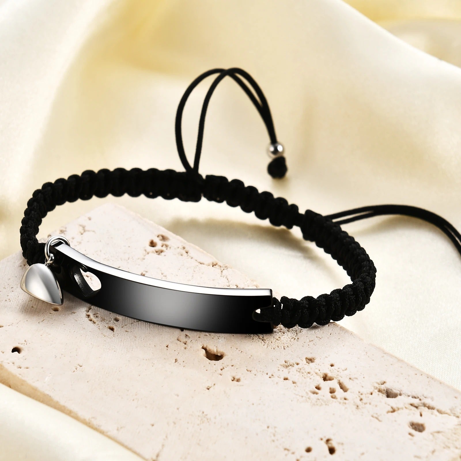 Bracelet Amour Homme et Femme Duo Corde et Acier Inoxydable