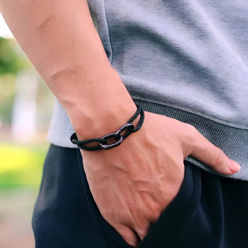 Bracelet Amour Homme Stylé Mousquetons