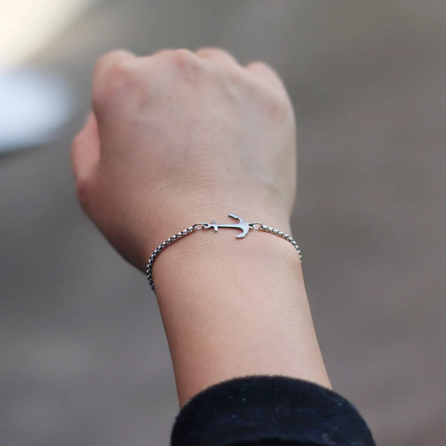 Bracelet Ancre Femme Élégance Acier Inoxydable