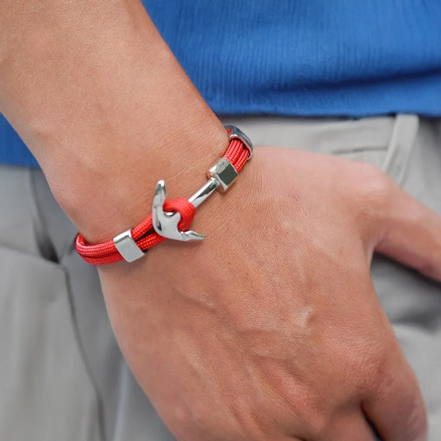 Bracelet Ancre Homme Corde Nautique