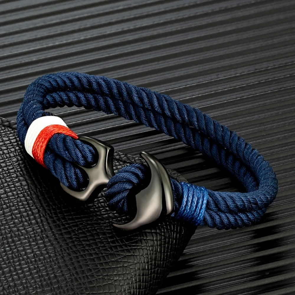Bracelet Ancre Homme Corde Style Marin