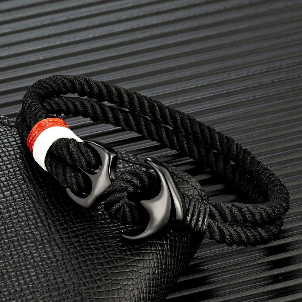 Bracelet Ancre Homme Corde Style Marin