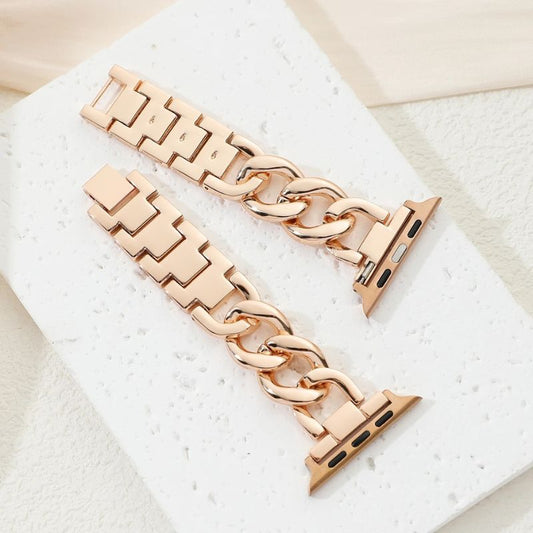 Bracelet Apple Watch Femme Maillons Cuivrés – Acier Inoxydable