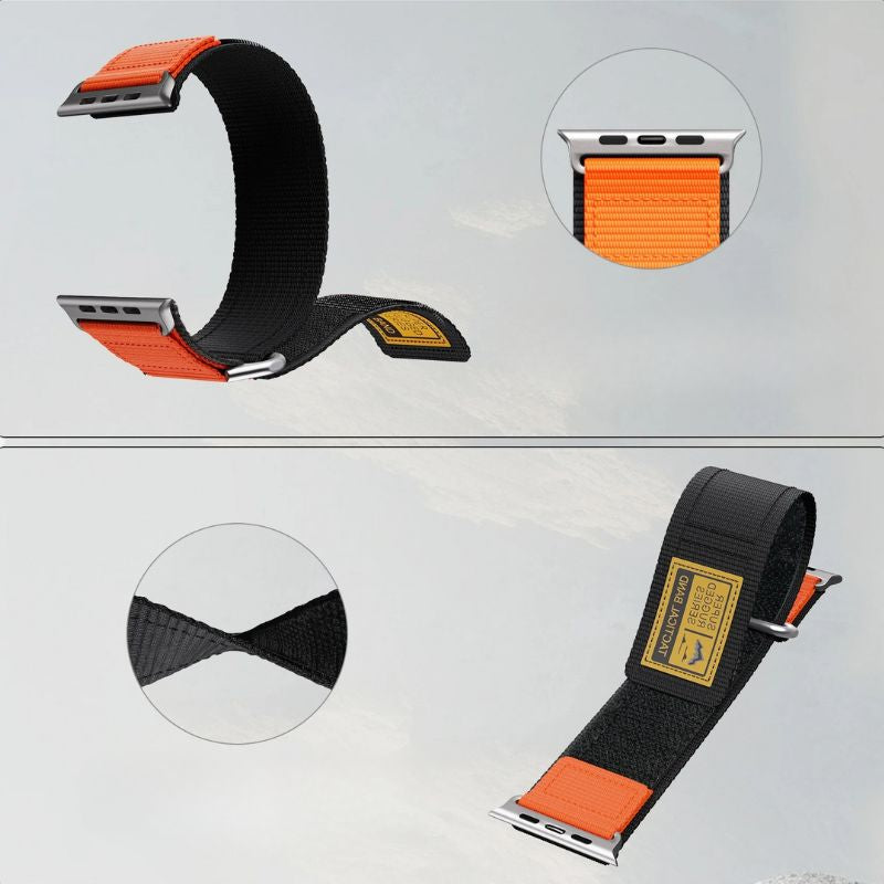 Bracelet Apple Watch Homme Nylon Sport Bicolore