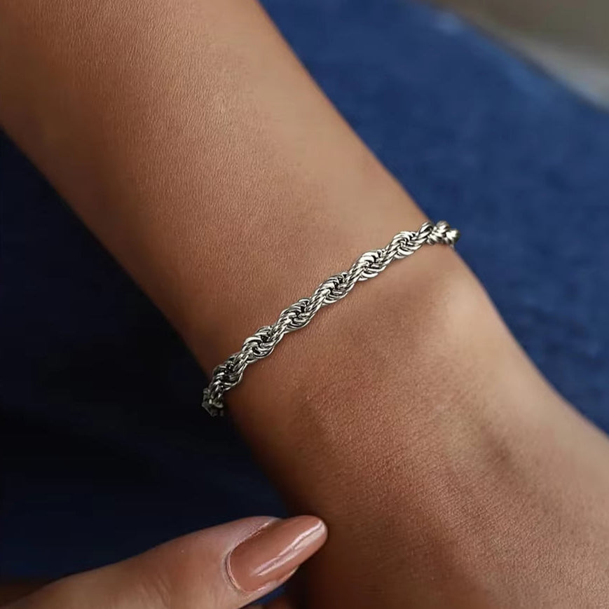 Bracelet Argenté et Torsadé