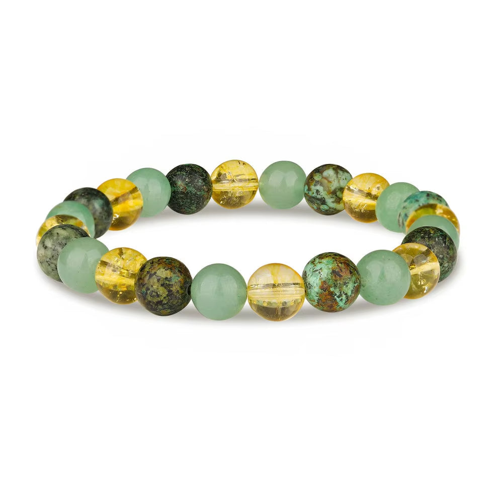 Bracelet Aventurine Style Ethnique sur fond blanc