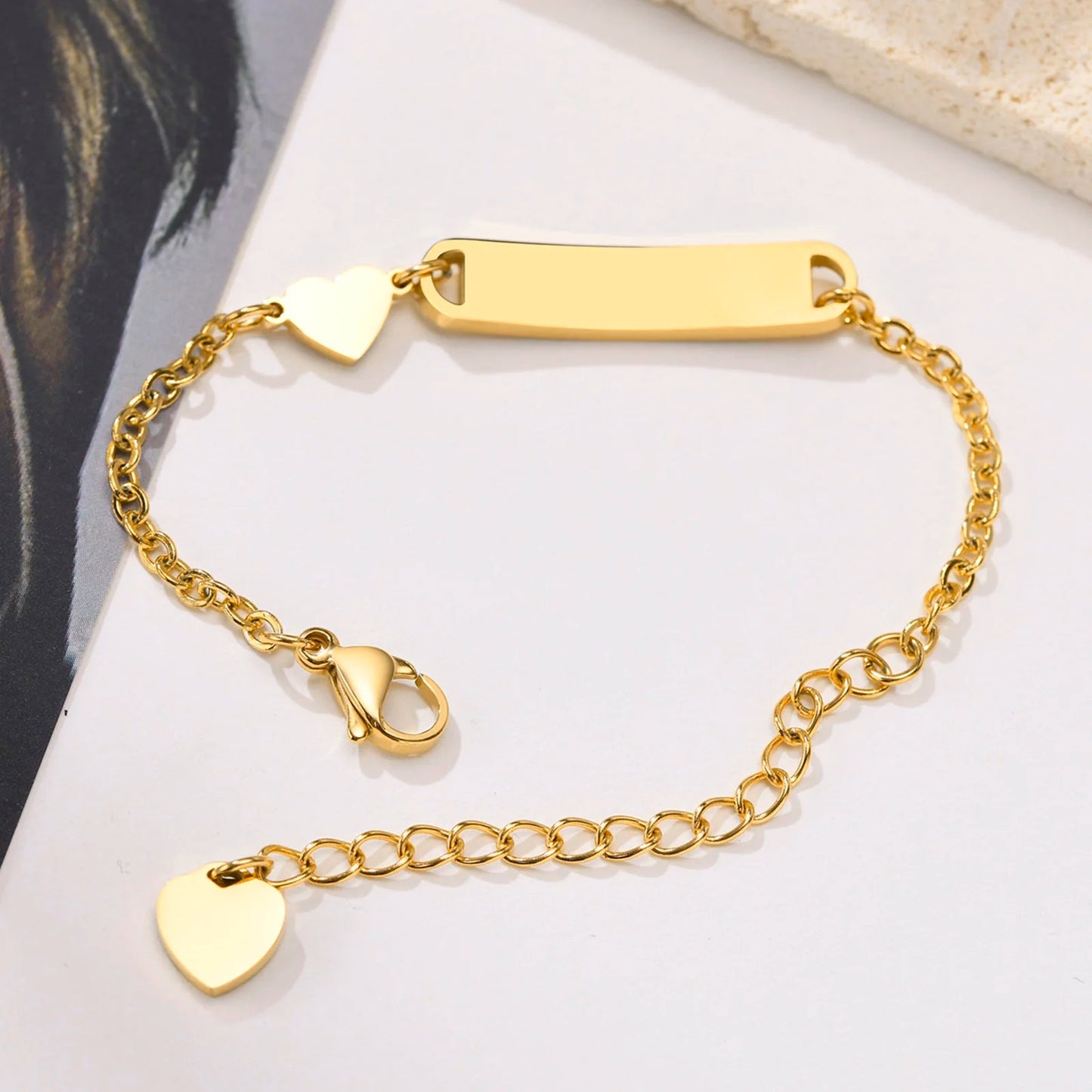 Bracelet pour Bébé Gourmette à Graver – Acier inoxydable