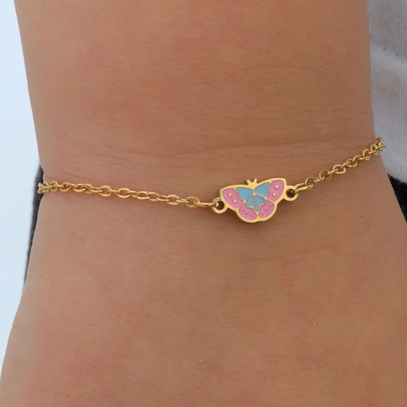 Bracelet pour Bébé Papillon – Acier Inoxydable