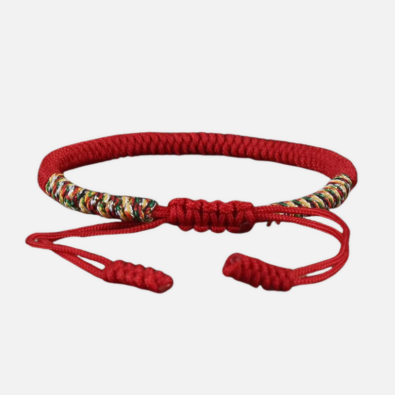Bracelet Bouddhiste Tressé au Fil Rouge