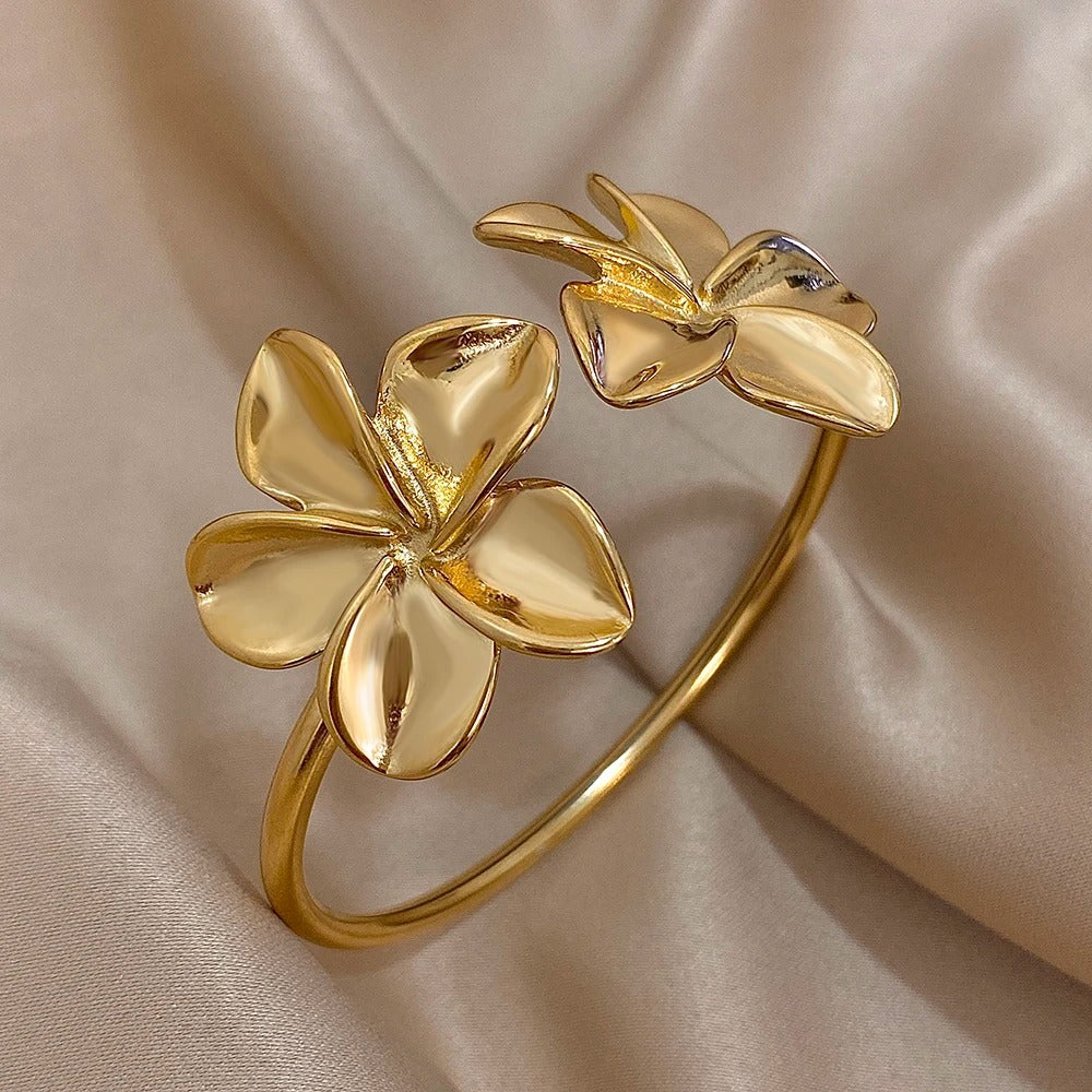 Bracelet De Bras Femme Double Fleur