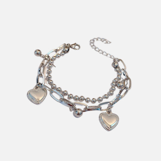 Bracelet Breloque en Acier Inoxydable Argenté