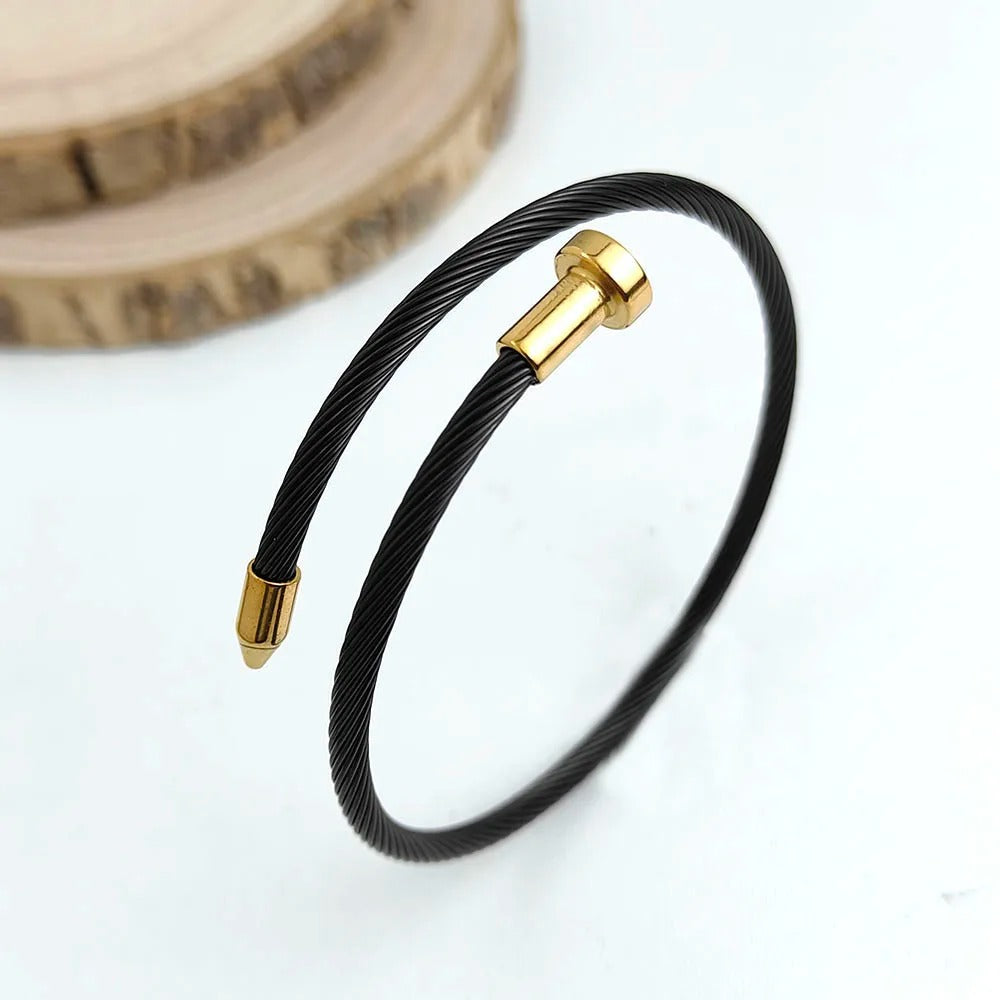 Bracelet Câble Homme Design – Acier Inoxydable