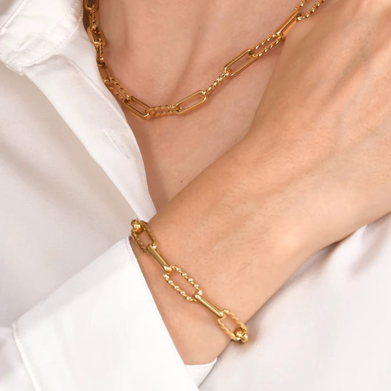 Bracelet Chaine Femme Torsadé