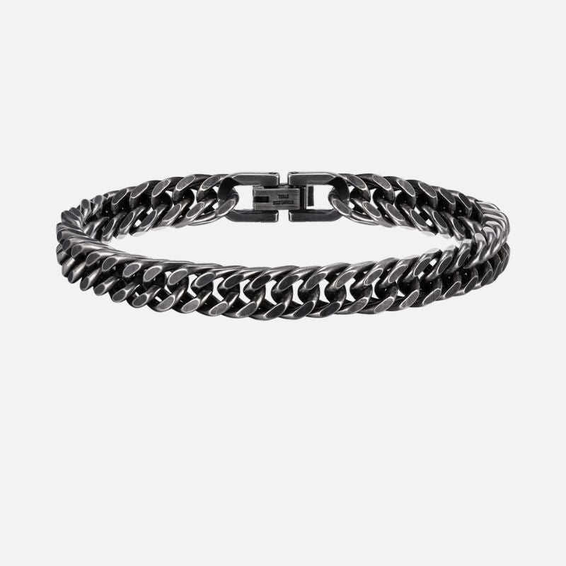 Bracelet Chaine Homme Noir Acier Inoxydable