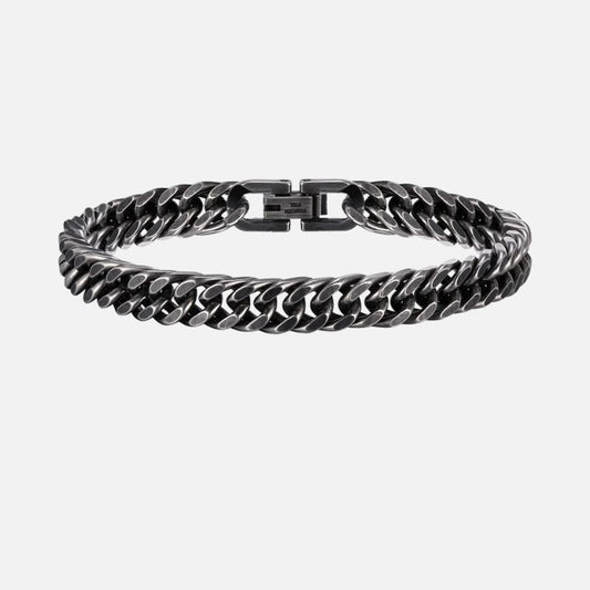 Bracelet Chaine Homme Noir Acier Inoxydable
